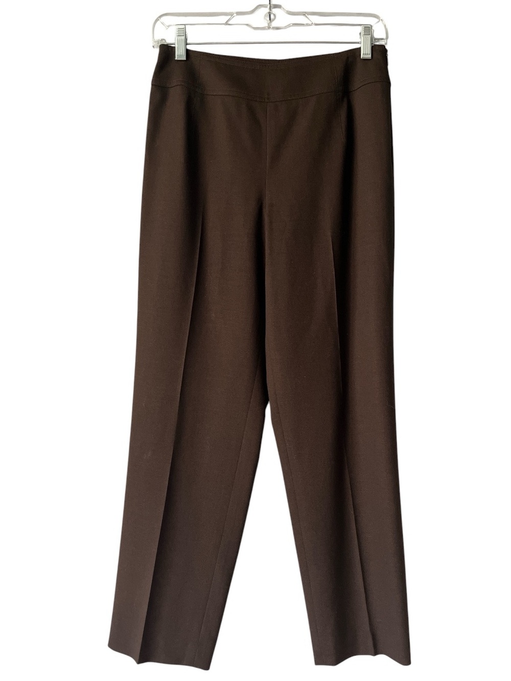 Talbots Chocolate Brown Wool Straight Leg Pants 4 Petite